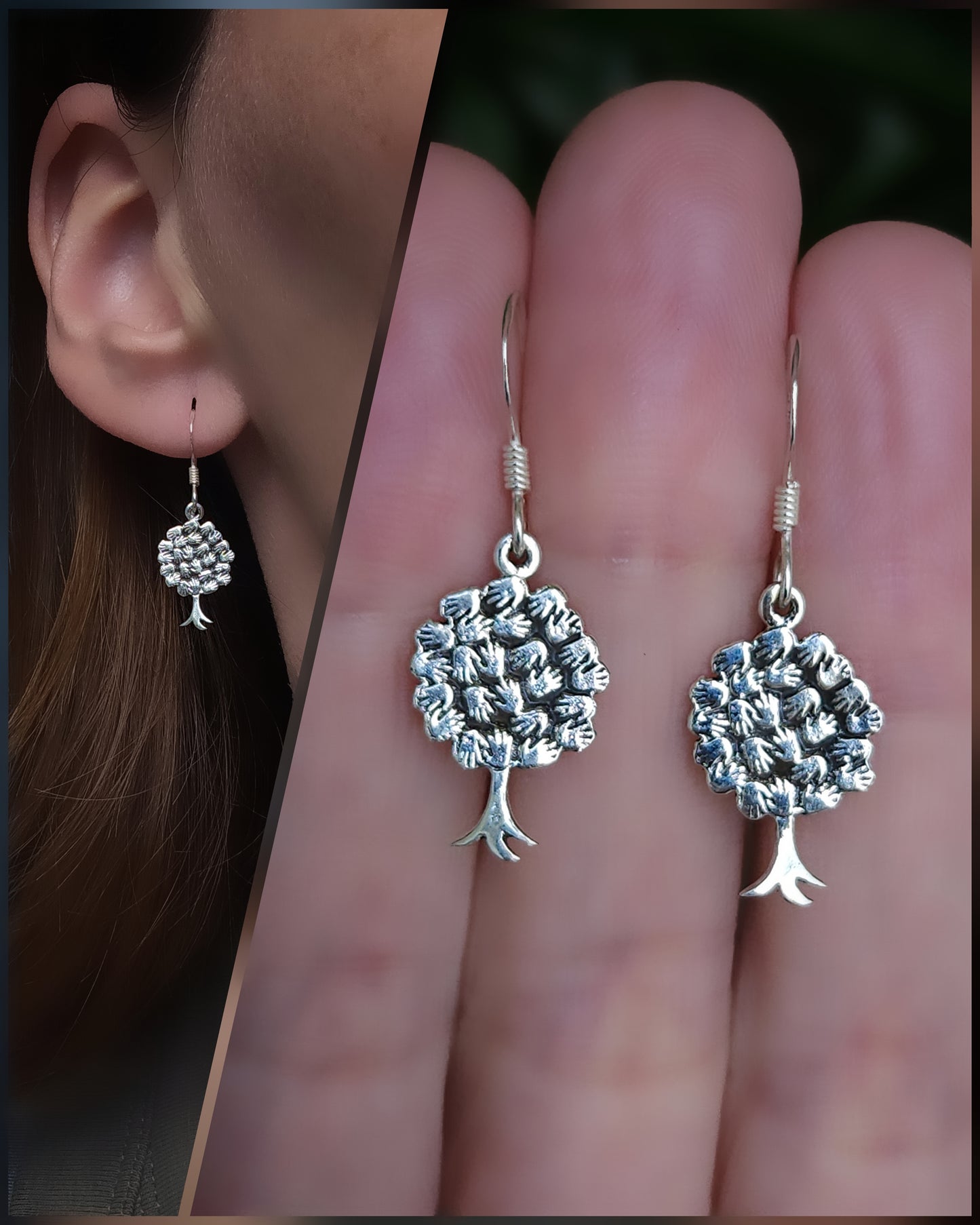 Trees 925 sterling silver earrings
