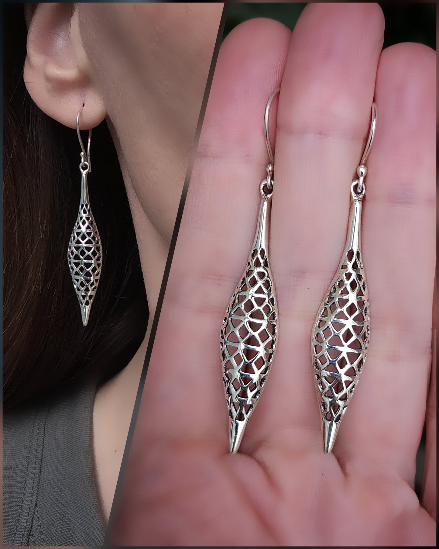 Druppel 925 sterling zilveren oorbellen