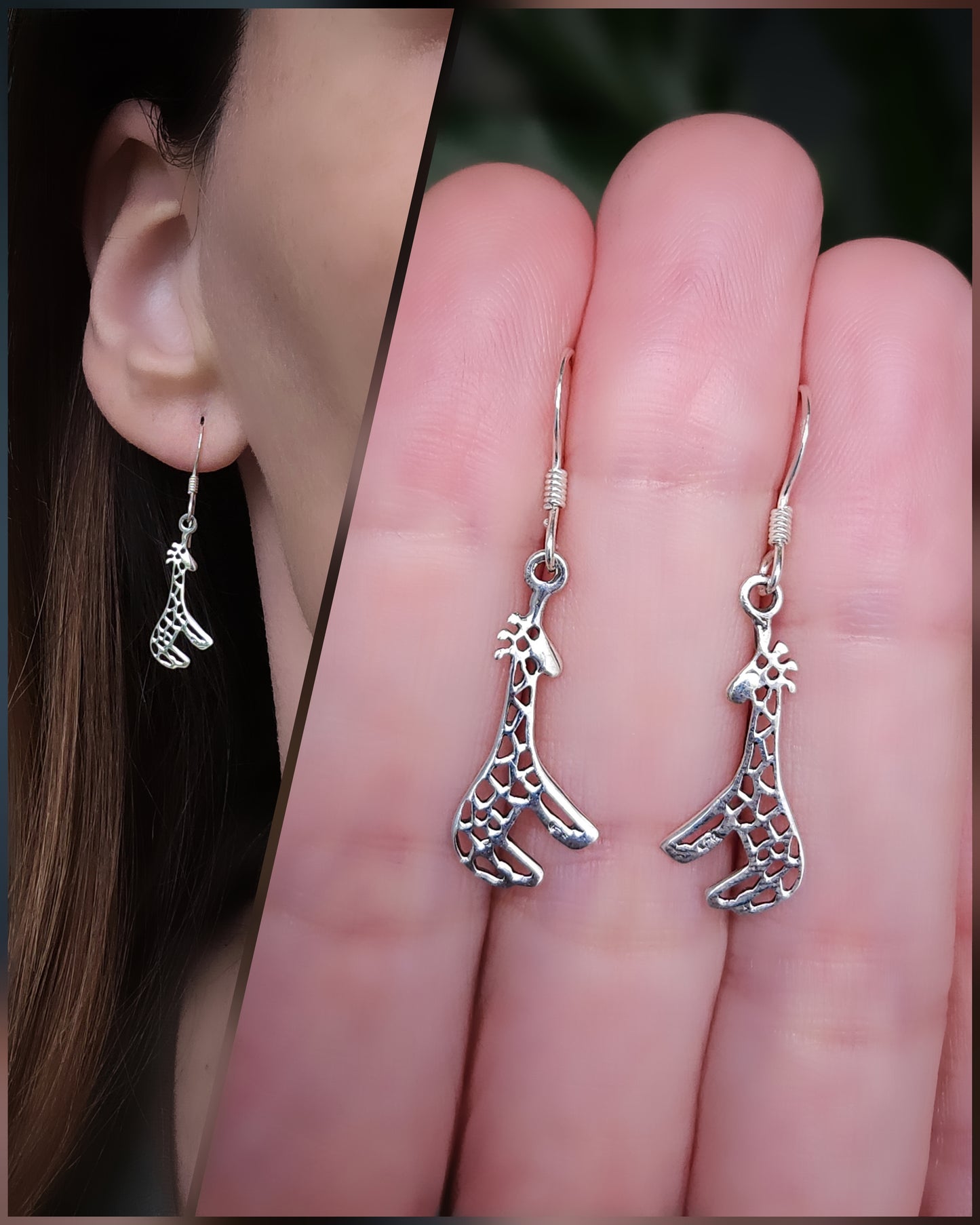 Giraffe 925 sterling zilveren oorbellen