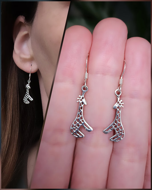 Giraffe 925 sterling zilveren oorbellen