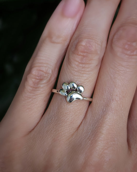 Pootafdruk 925 sterling zilveren ring Indiase maat 10 (binnen omtrek 50 mm)