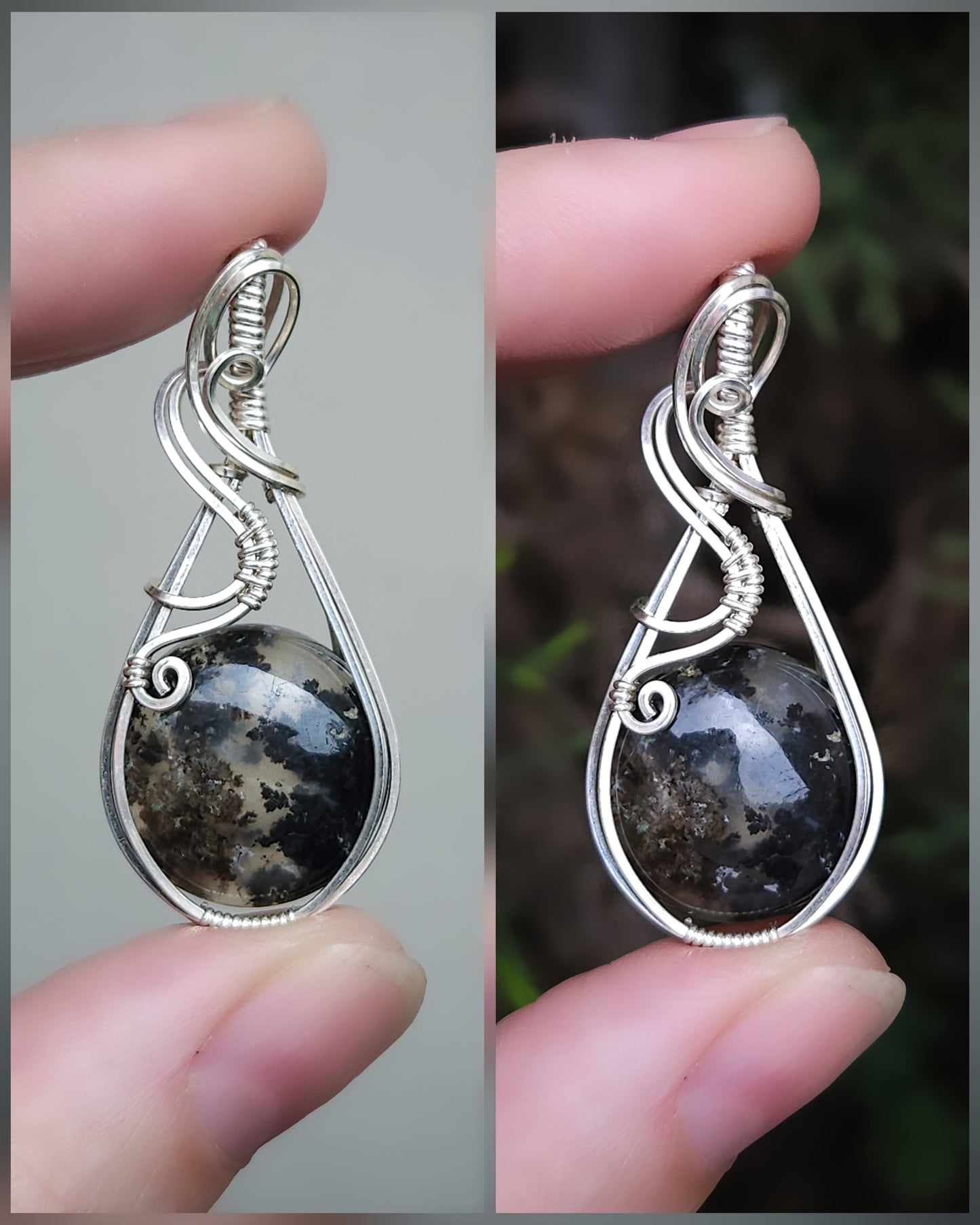 Lodolite 925 sterling silver wire wrap (PRE-ORDER / half deposit of 85)