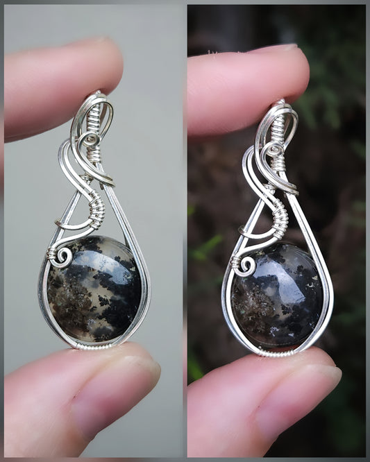 Lodolite 925 sterling silver wire wrap (PRE-ORDER / half deposit of 85)
