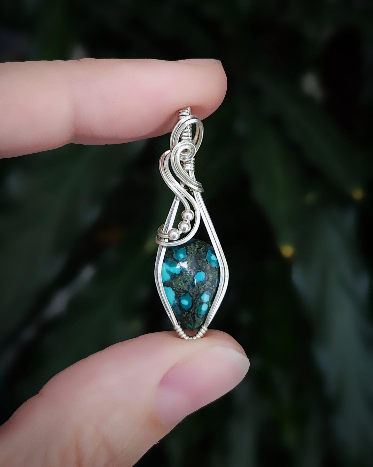 Turkoois 925 sterling zilver wire wrap