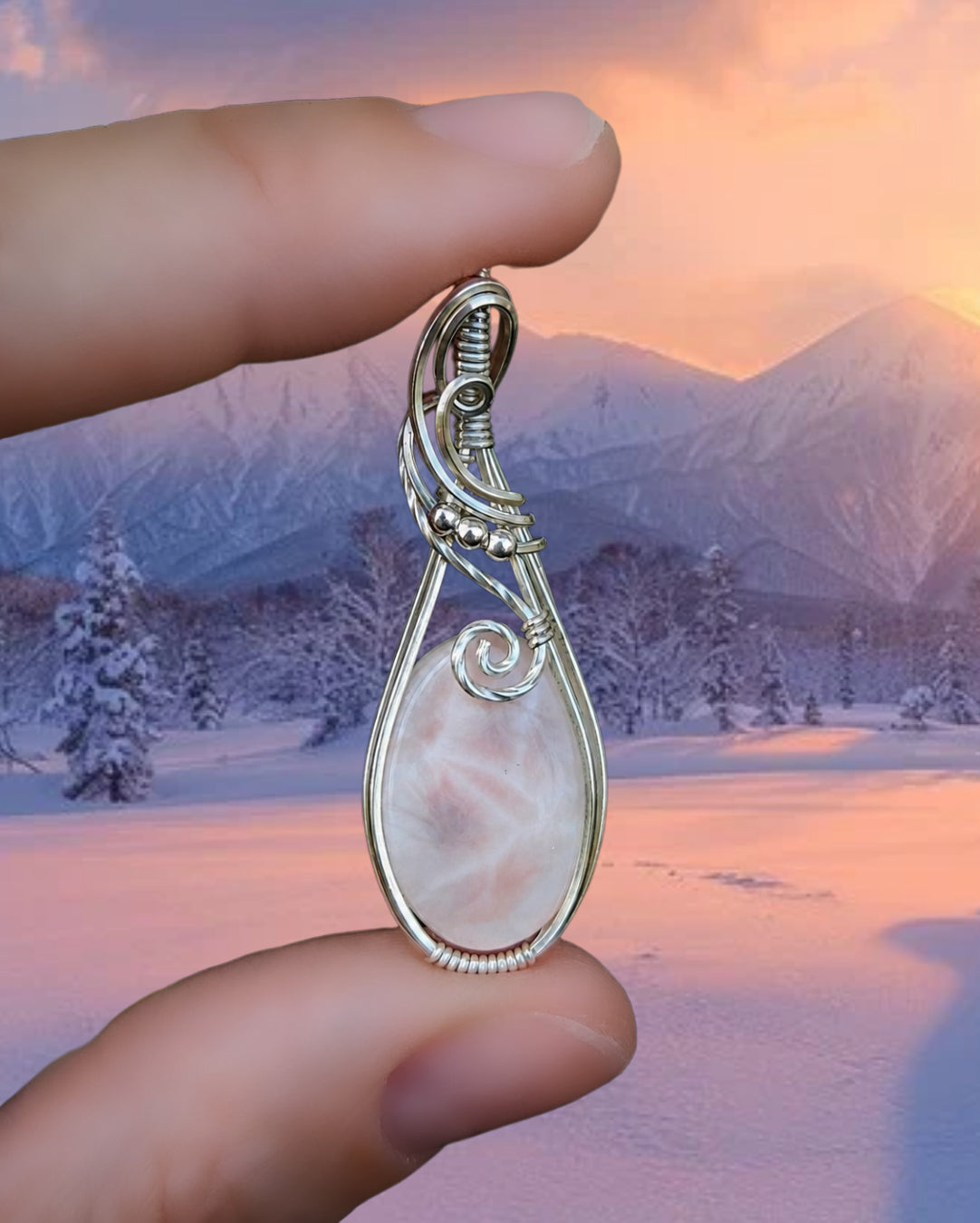 Thomsoniet 925 sterling zilver wire wrap