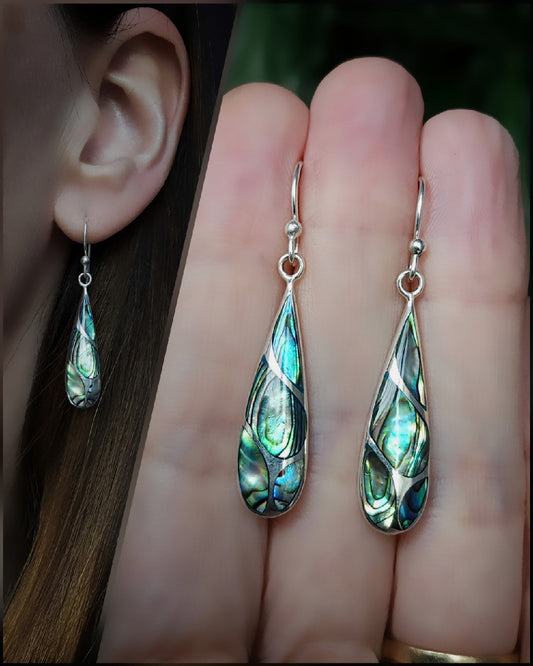 Abalone 925 sterling zilveren oorbellen